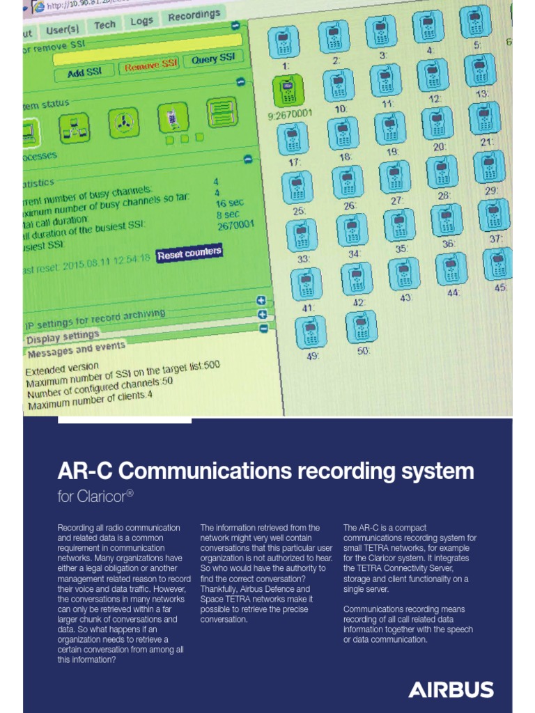 AR-C Communications Recording System: For Claricor | PDF | Computer ...