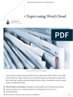 Identify Top Topics Using Word Cloud - Towards Data Science