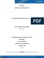 Actividad 7 Etica Profesional-Propuesta de Solución Al Problema Eticoen El Ambito Organizacional