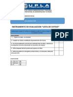 Lista de Cotejo Individual para Tarea Academica