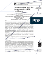 Accounting Conservatism and The Cost of Equity Capital: UK Evidence