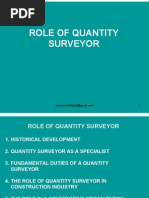 Roll of Quantity Surveyor