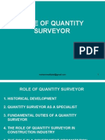 Roll of Quantity Surveyor