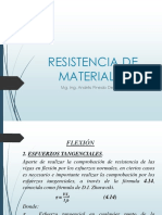 Flexión - Esfuerzos Tangenciales RESISTENCIA DE LOS MATERIALES