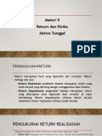 Materi 89 Return Resiko Aktiva Tunggal Portofolio Converted Compressed