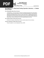 Development of A Vision-Based Sorting Laboratoryv2