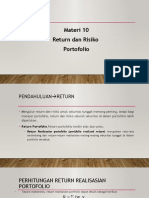 Materi 10 Return Resiko Portofolio