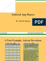 Android App Basics: Dr. David Janzen