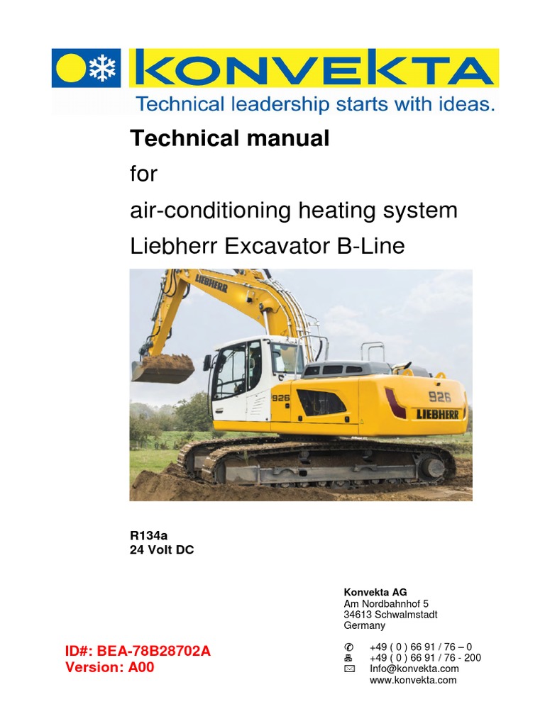 Technical Manual For AirConditioning Heating System Liebherr