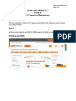 Hands-On Exercise No. 1 Batch-07 E-Commerce Management: Problem Statement