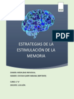 Estrategias de La Estimulación de La Memoria