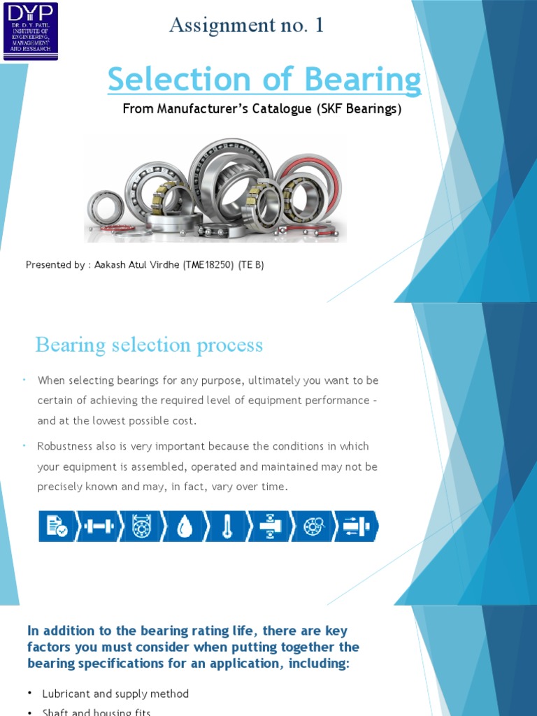 Bearing Selection Guide | PDF | Bearing (Mechanical) | Lubricant