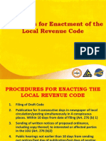 Procedures For Enactment of The Local Revenue Code