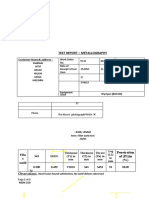 Test Report - Metallography: Customer Name& Address: Fhbign HTH' Heuh WLGH Uhgs Hgegrh