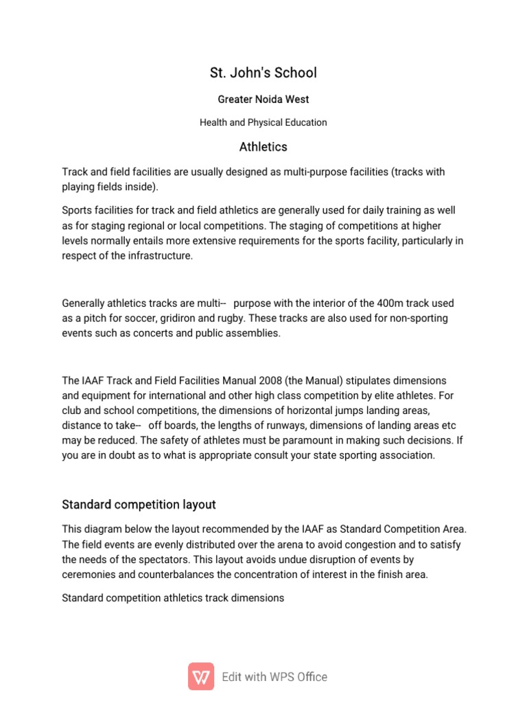 Athletics Track Event PDF