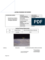 Coating Thickness Test Report: Yalavarthi Laser Solutions Plot No.D-37, Road No.10 Kushaiguda, Hyderabad