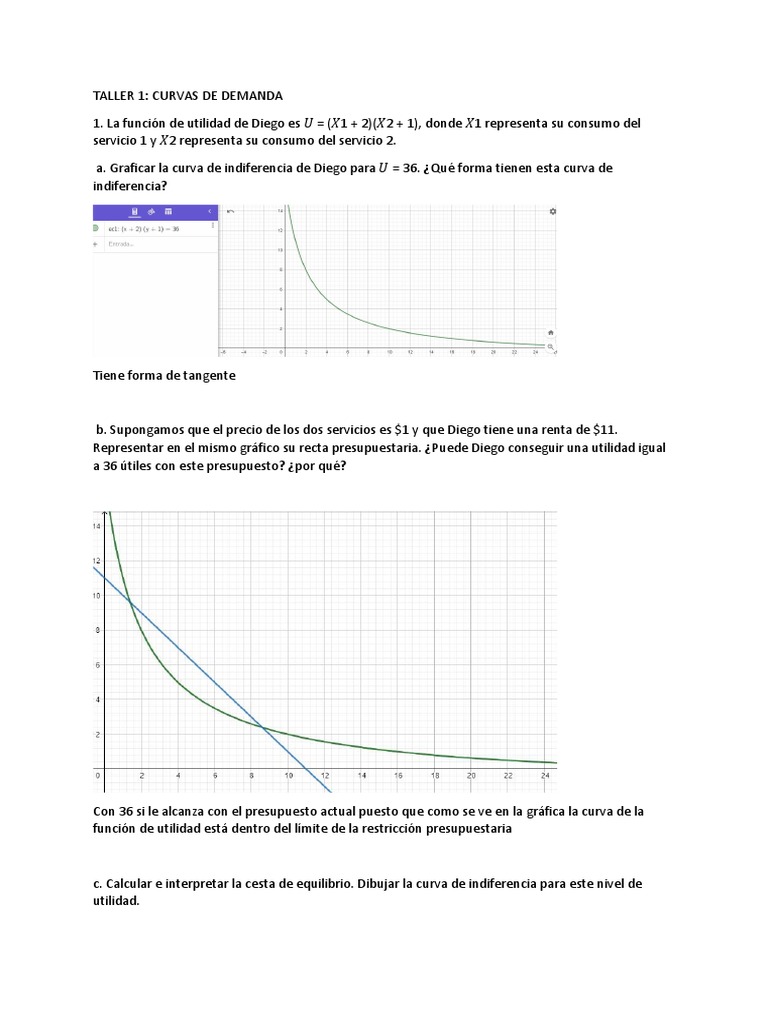 Taller Micro | PDF | Utilidad | Ciencias económicas