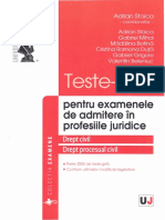 Teste-Grila Pentru Examenele de Admitere in Profesiile Juridice Drept Civil Drept Procesual Civil - Adrian Stoica Coordonator Serch