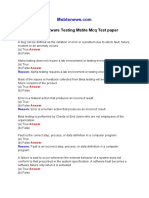 Software Testing Msbte MCQ Test Paper