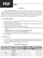 edital do concurso de Barrras