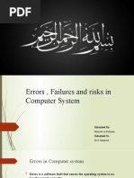 Failures, Errors and Risks in Computer System Presentation (0024)