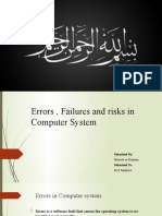 Failures, Errors and Risks in Computer System Presentation (0024)