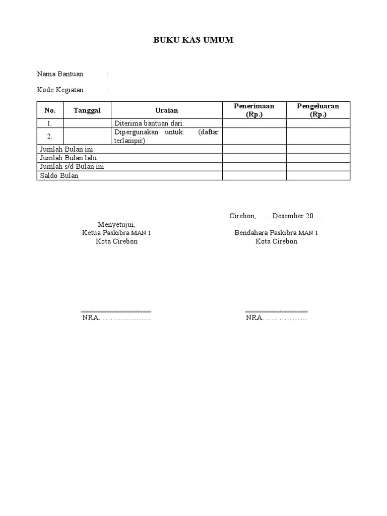 Buku Kas Umum PDF