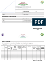 Student Health Monitoring Form: QUARTER