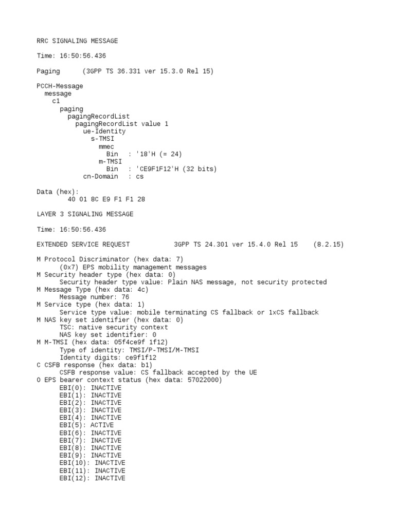 RRC Signaling Message Overview | PDF | Gsm | Wireless