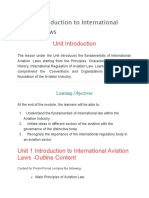Unit 1 Introduction To International Aviation Laws