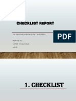 Checklist Report: Mep 204 Environmental Impact Assessment