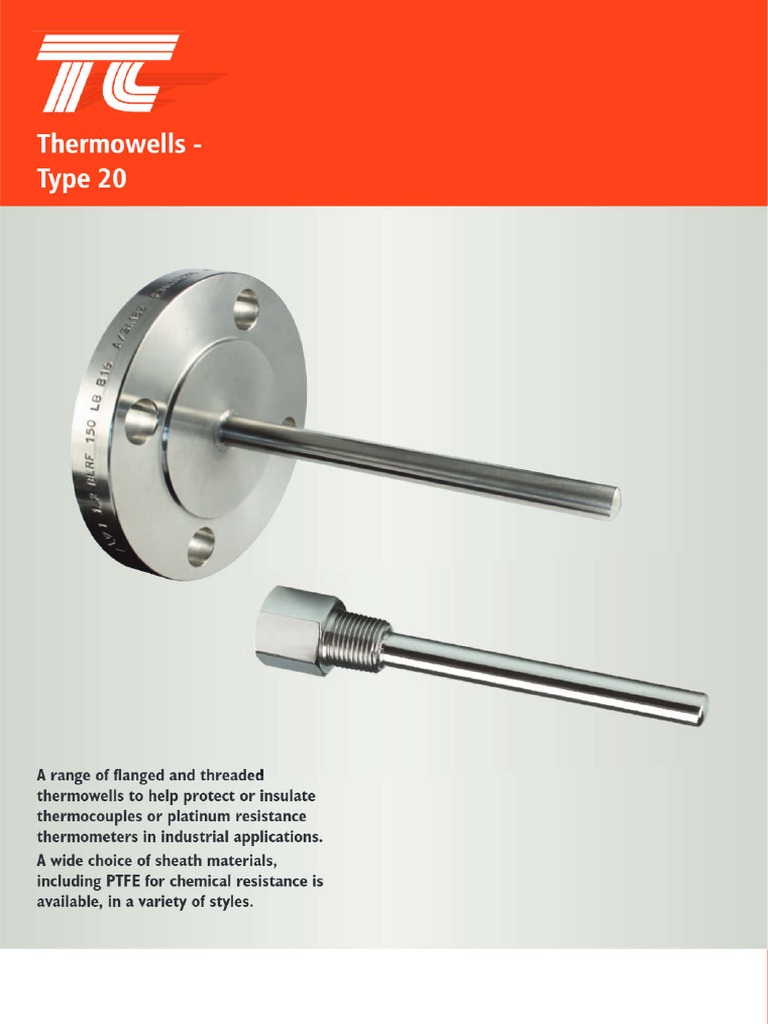 Thermowell Type 20 PDF Stainless Steel Materials
