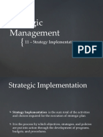 Strategic Management: 11 - Strategy Implementation