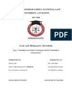 Law and Morality Synopsis - Sanjeev Jothi