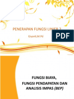 Document on Linear Function 2 and BEP Analysis (Less than 40 chars