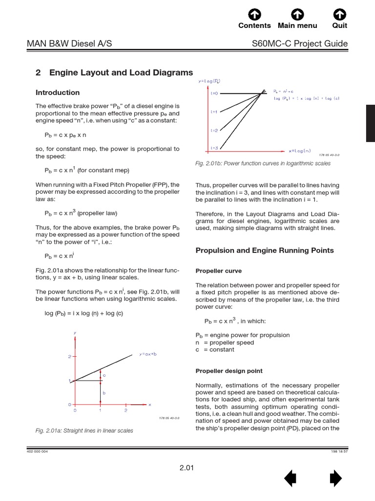 2 Engine Layout and Load Diagrams: MAN B&W Diesel A/S S60MC-C Project ...