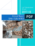 Annual Report Qa&I/Tlbu/Mbco: L & T Construction PT & D