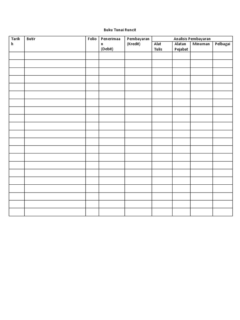 Buku Tunai Runcit | PDF