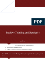Intuitive Thinking and Heuristics