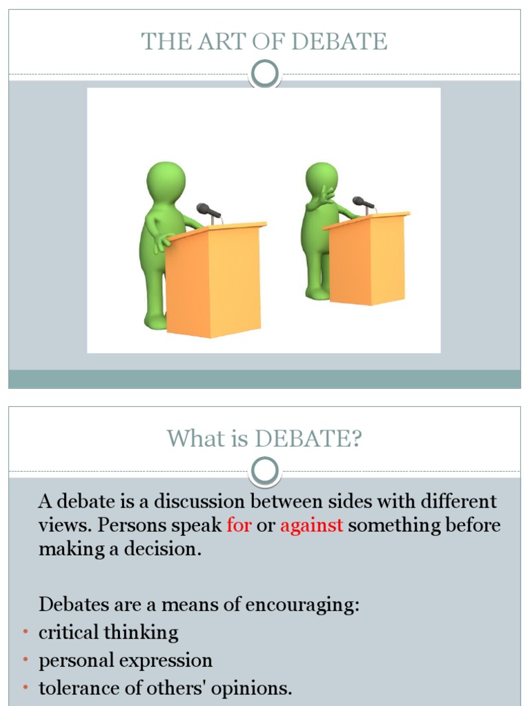 The Art of Debate | PDF