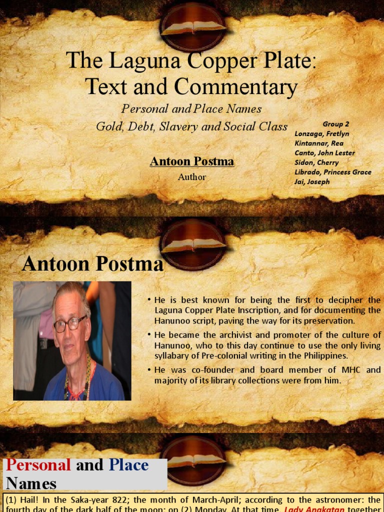 The Laguna Copper Plate PDF Slavery