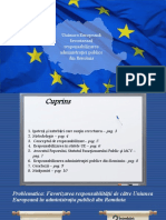 Uniunea European Ă Favorizeaz Ă Responsabilizarea Administra Iei Publice Ț Din România