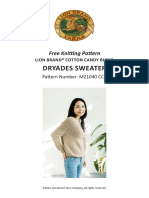 Dryades Sweater: Free Knitting Pattern