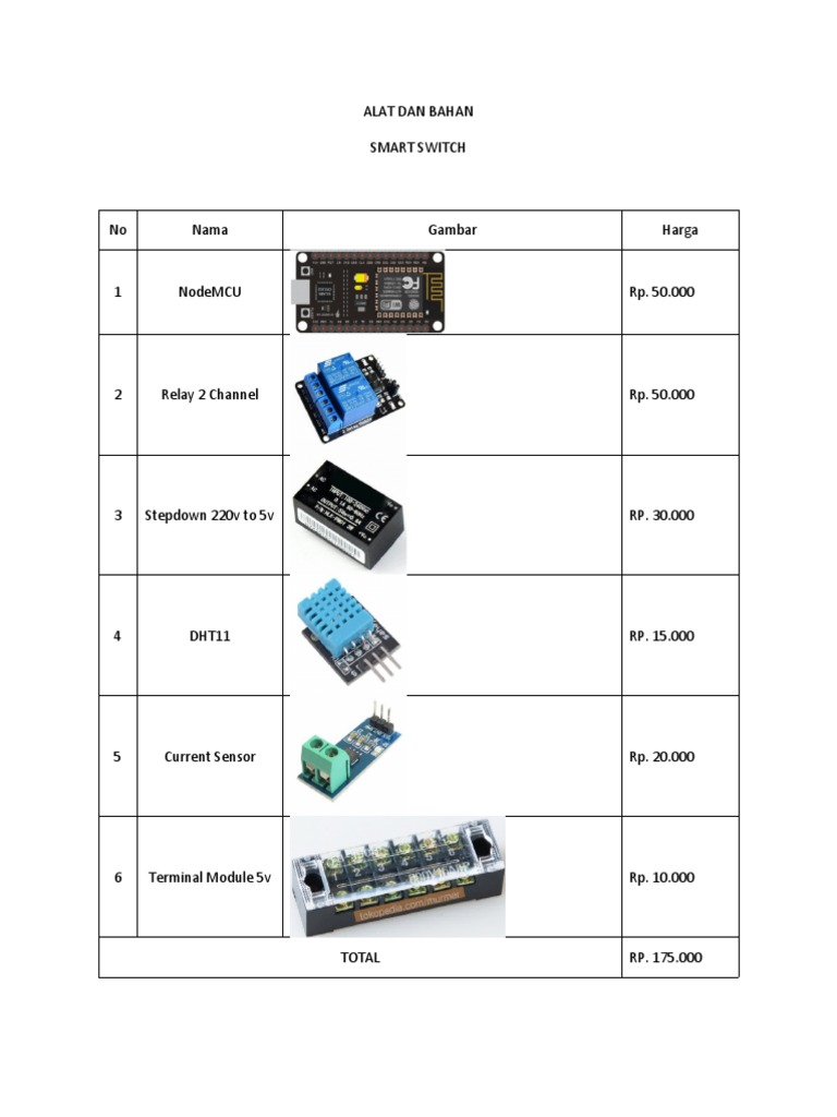 Alat Dan Bahan Smart Switch | PDF | Computers