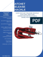 Euro Ratchet Release Shackle For Steel Erection Operators Instructions & Spare Parts List