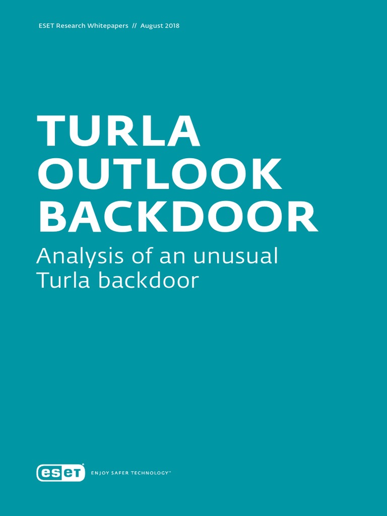 Eset Turla Outlook Backdoor | PDF | Windows Registry | Component Object ...