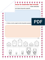 Ficha de Trabajo de Seriación Por Tamaño