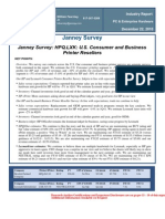 Janney Survey: Janney Survey: HPQ - LXK: U.S. Consumer and Business Printer Resellers