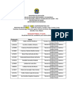 Resultado final dos candidatos-Campus Pecém