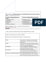 Tasks. Accomplish The Table Below. Product Oriented-Performance Tasks Process-Oriented Performance Tasks